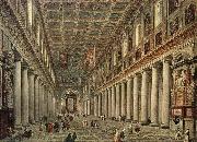 Giovanni Paolo Pannini Interior of the Santa Maria Maggiore in Rome oil on canvas